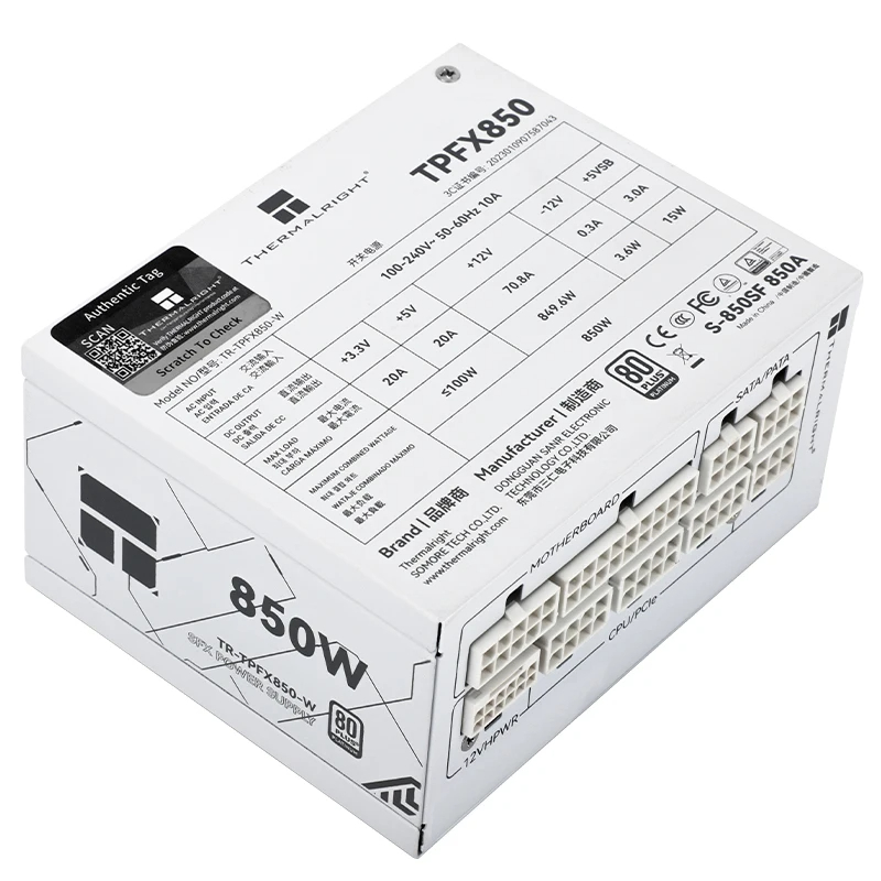 Thermalright TR-TPFX850 White  - Sfx Power Supply 850W Gold review and price